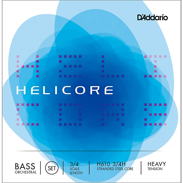 Helicore Orchestral Series Double Bass String Set 3 4 Size Heavy