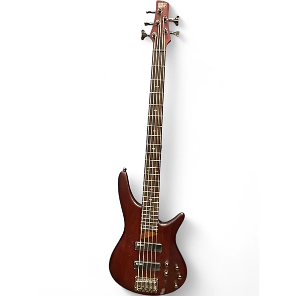 Used Ibanez SR505 5 String Brown Electric Bass Guitar