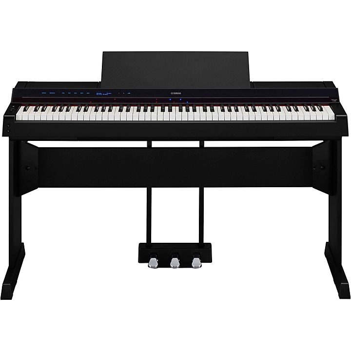 P S500 88 Key Smart Digital Piano with L300 Stand and LP 1 Triple Pedal Black