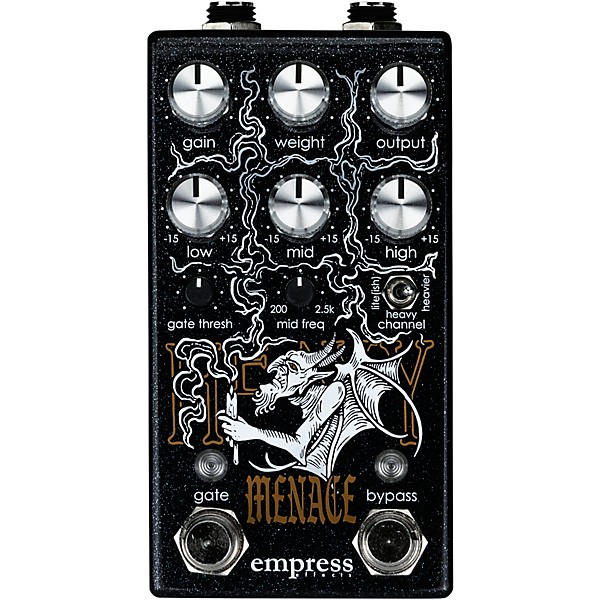 Heavy Menace Distortion Effects Pedal Black
