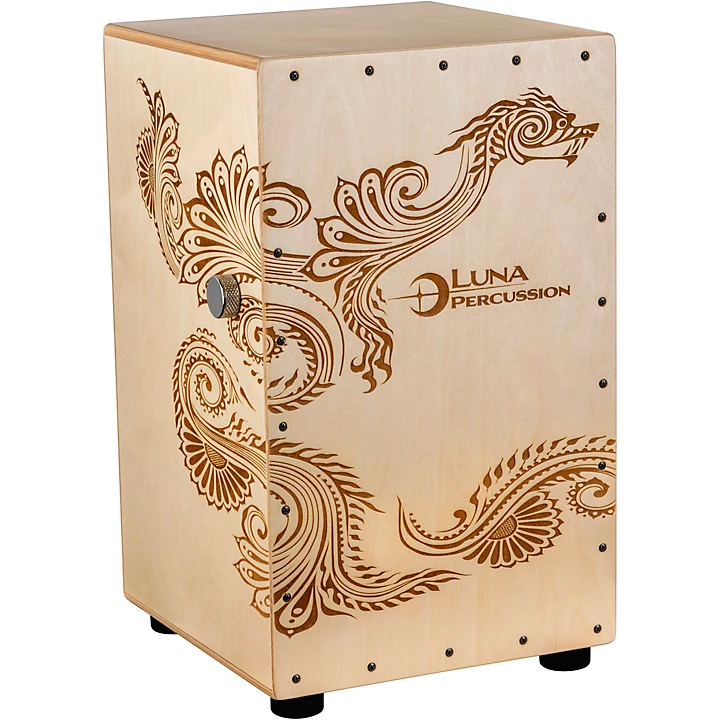 Luna Henna Dragon Cajon With Gig Bag 12 in. Birch