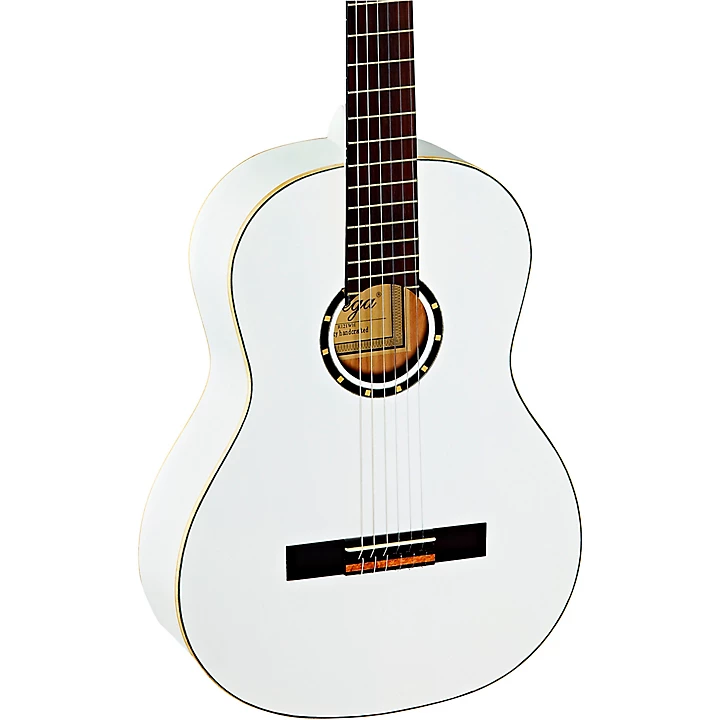 Ortega R121WH Full Size Family Series Classical Guitar White