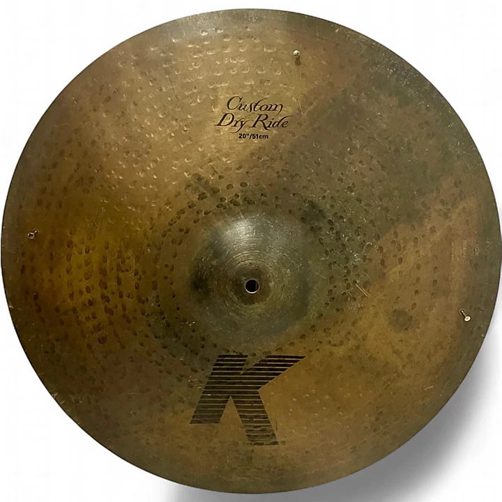 Zildjian Used Zildjian 20in K Custom Dry Ride W Rivets Cymbal.gc