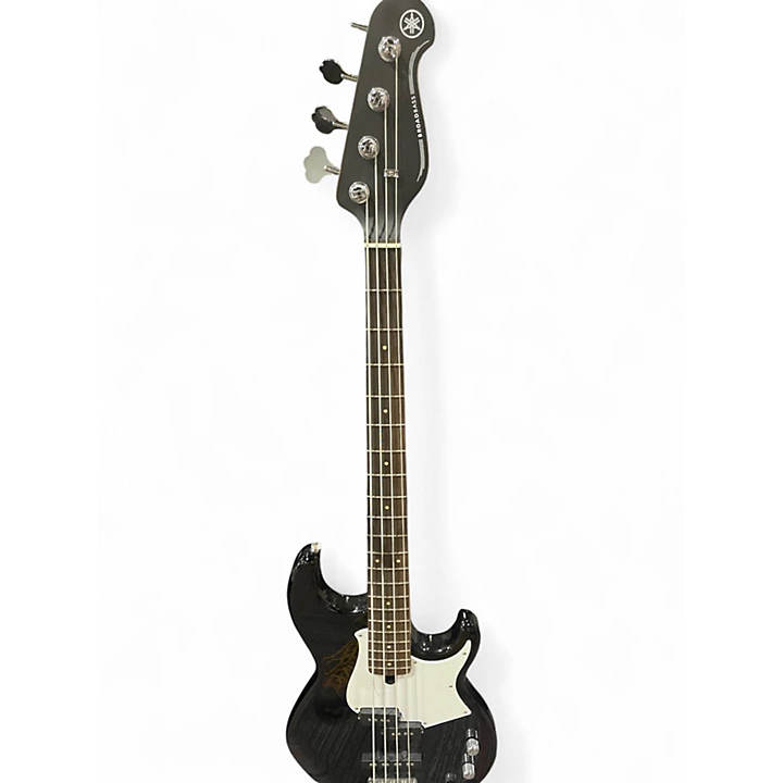 Used Yamaha broadbass Black and White Electric Bass Guitar