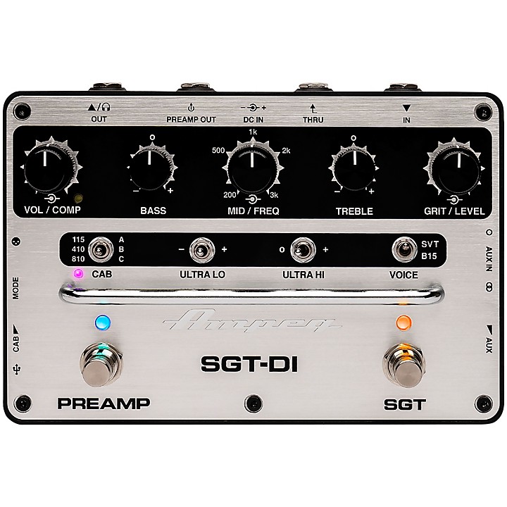 Ampeg SGT DI All in One Bass Box Effects Pedal Black