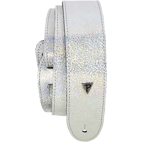 2 Leather Guitar Strap Holographic Pearl