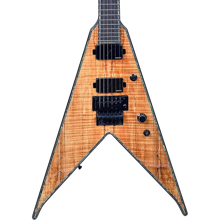 B.C. Rich JR V Extreme Exotic with Floyd Rose Electric Guitar Spalted Maple