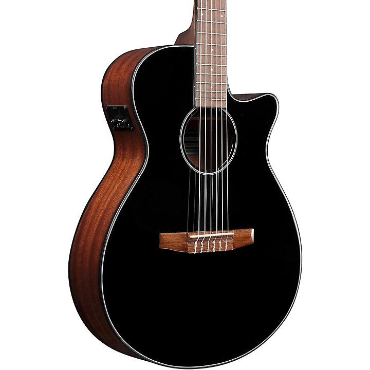 AEG50N Acoustic Electric Classical Guitar Gloss Black