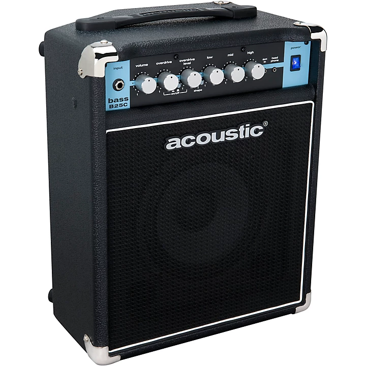 B25C 1X8 25W Bass Combo with Tilt Back Cab Black