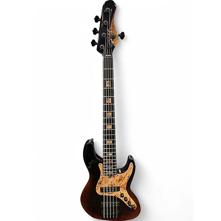 Used Brubaker JXB USA 5 RUST BURST Electric Bass Guitar