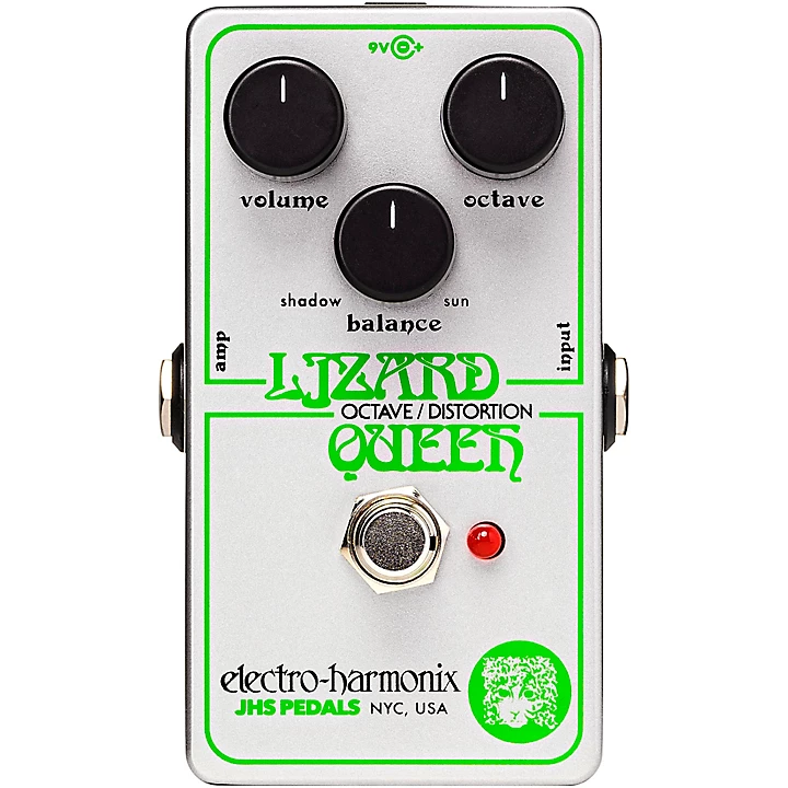 Lizard Queen Octave Fuzz Effects Pedal White