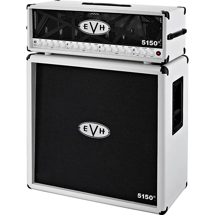 5150 III 100W Guitar Tube Head Ivory with 5150 III 412 Guitar Cab Ivory