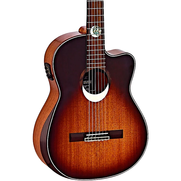 Ortega ECLIPSESU C/E Classical Acoustic Electric Guitar Brown Sunburst