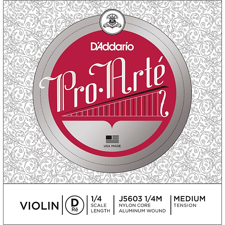 Pro Arte Series Violin D String 1 4 Size