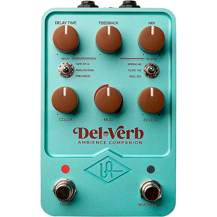 Del Verb Ambience Companion Effects Pedal Turquoise