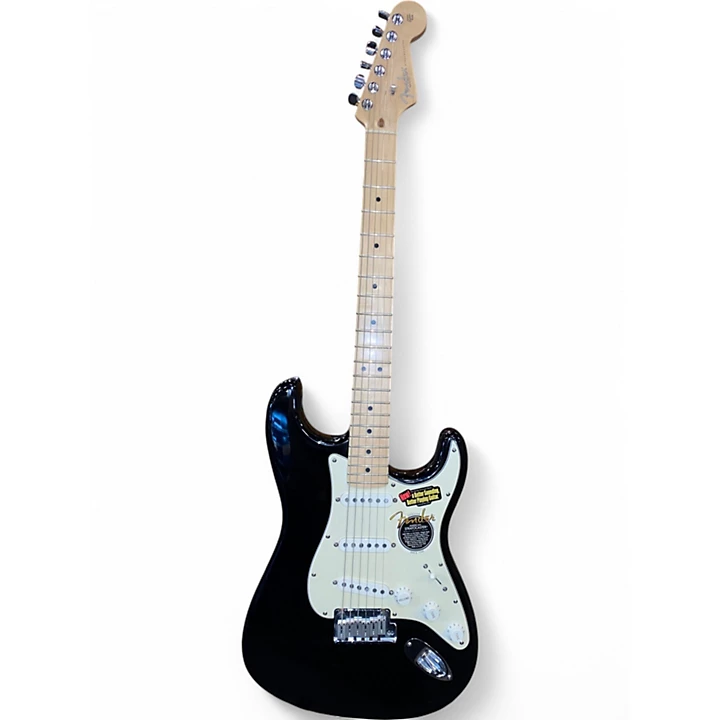 Used Fender American Standard Stratocaster Black Solid Body Electric Guitar