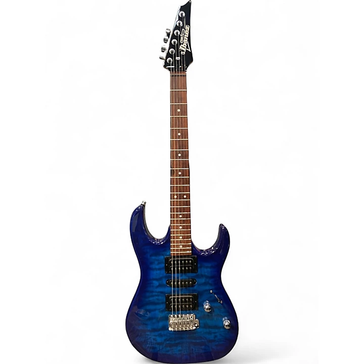 Used Ibanez GIO Trans Blue Solid Body Electric Guitar