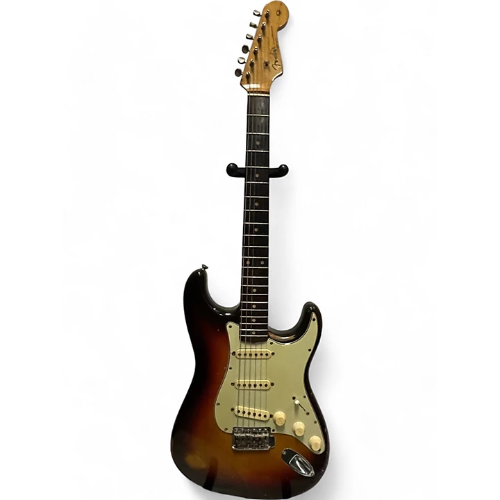Vintage 1961 Fender Stratocaster 3 Color Sunburst Solid Body Electric Guitar