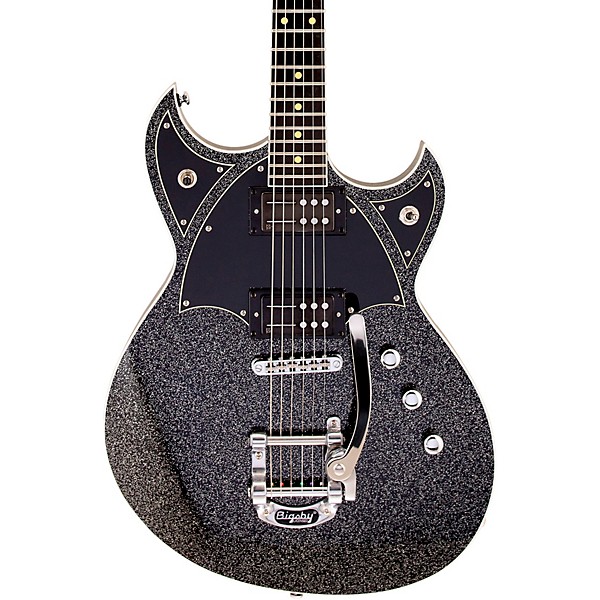 Reverend Reeves Gabrels Spacehawk Electric Guitar Black Sparkle