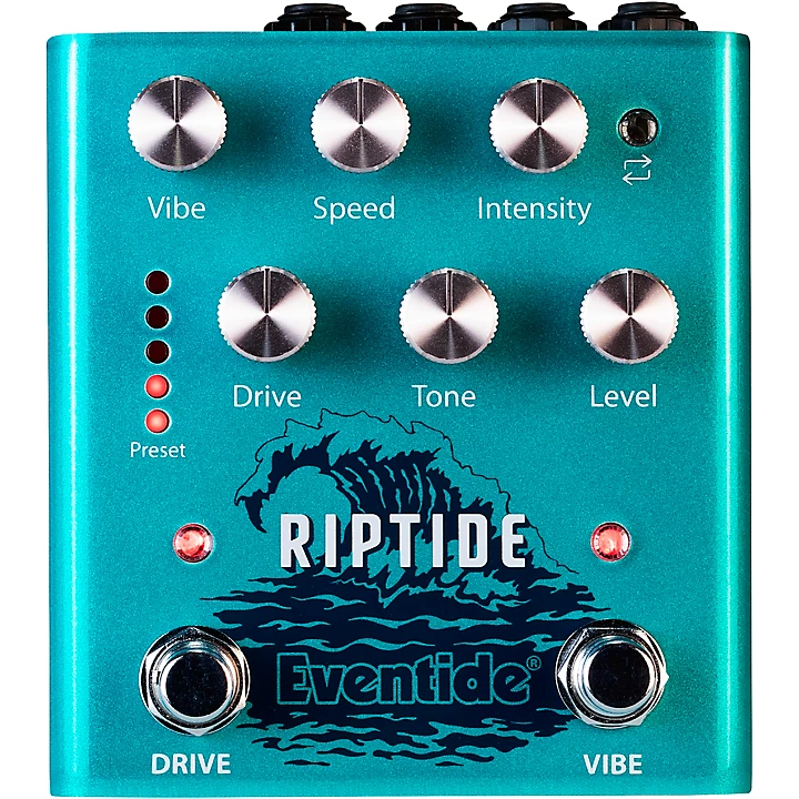 Riptide Overdrive Uni Vibe Combo Effects Pedal Turquoise