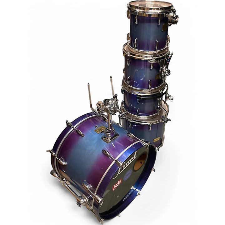 Pearl Used Pearl 5 Piece Masters Custom Blue Burst Drum Kit.gc