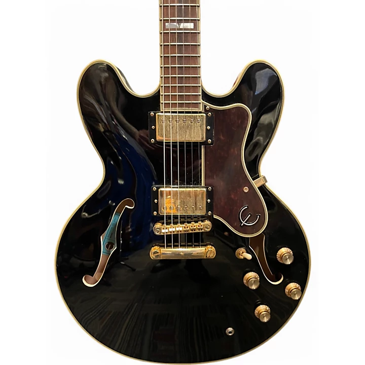 Used Epiphone Sheraton II Ebony Hollow Body Electric Guitar