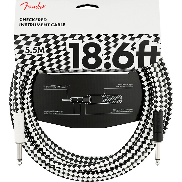 Pro Checkerboard Instrument Cable Straight to Straight