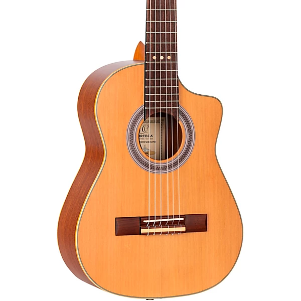 Ortega RQ39E Requinto Acoustic Electric Guitar Natural