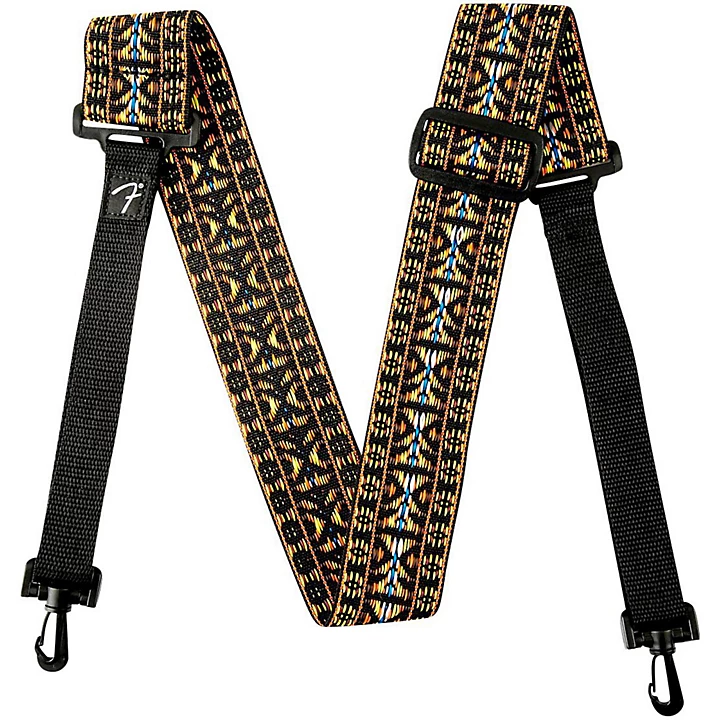 Suede Hootenanny Banjo Strap Brown and Blonde 2 in