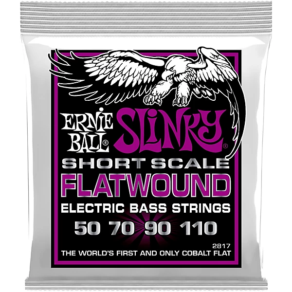 Power Slinky Flatwound Short Scale Electric Bass Strings 50