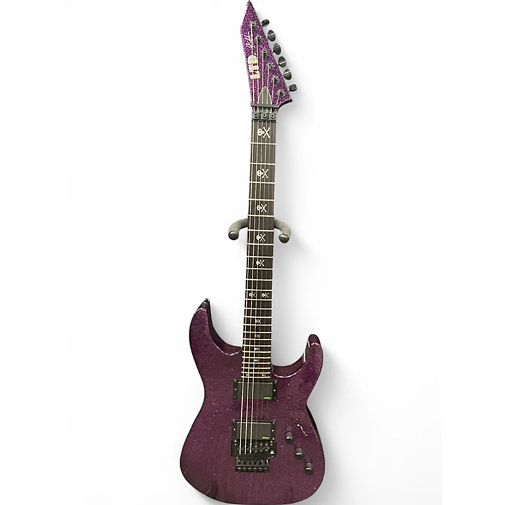 Used ESP LTD KH 602 Purple Sparkle Solid Body Electric Guitar