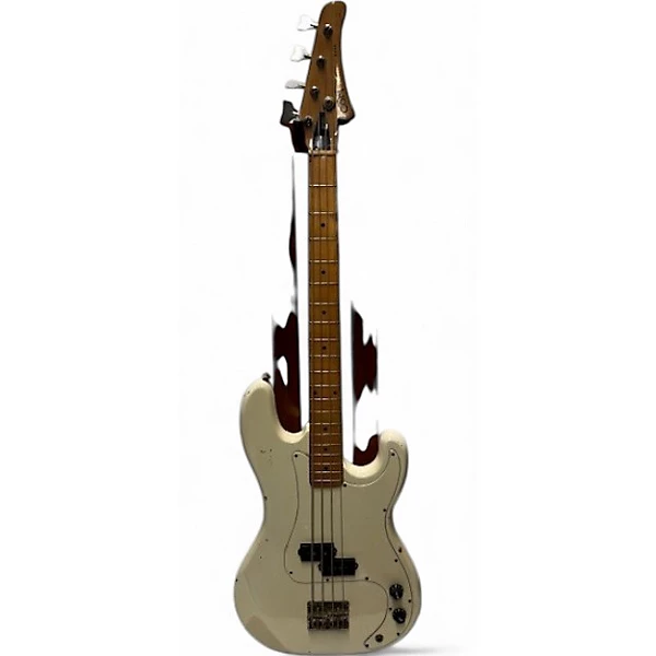 Used Cort Electric Bass White Electric Bass Guitar
