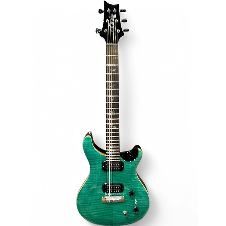 Used PRS SE Custom 22 aqua Solid Body Electric Guitar