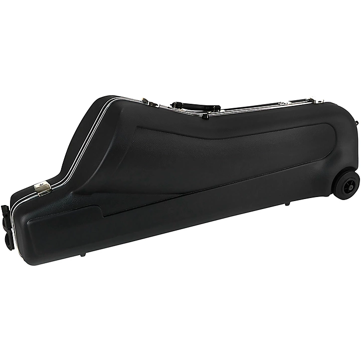 Baritone Saxophone Shaped Case with wheels Thermoshock Black Blue