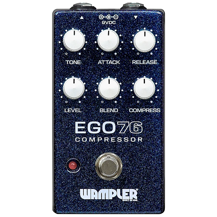 Wampler Ego 76 Compressor Effects Pedal Blue Sparkle