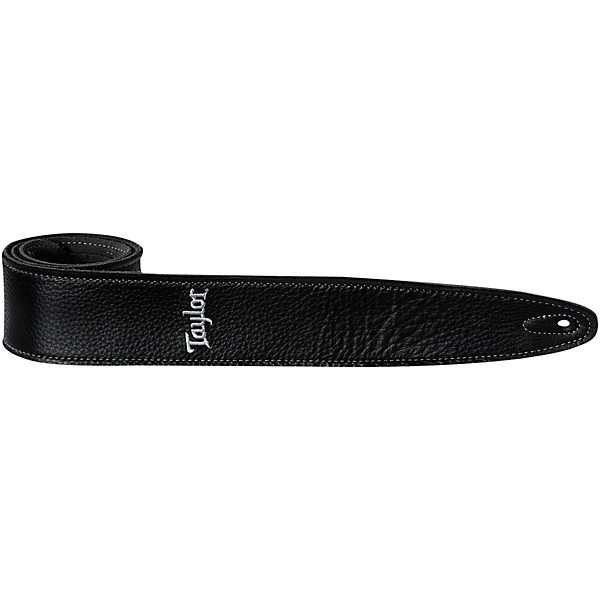 Leather Strap Suede Back Silver Logo Black 25 in