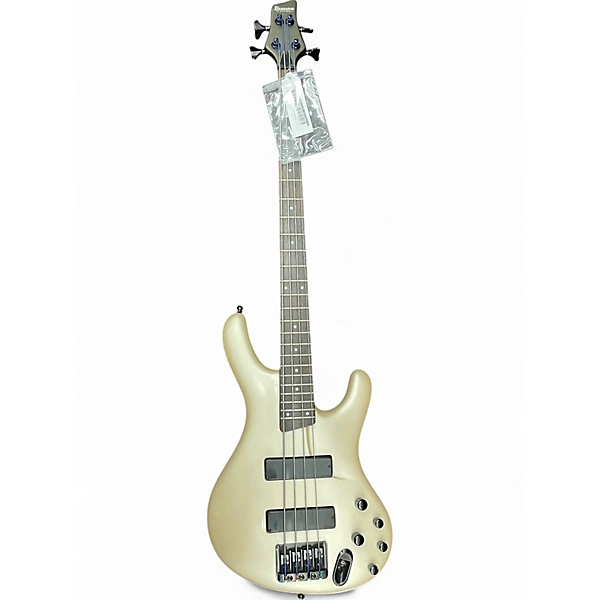 Used Ibanez EDB600 Pearl White Electric Bass Guitar