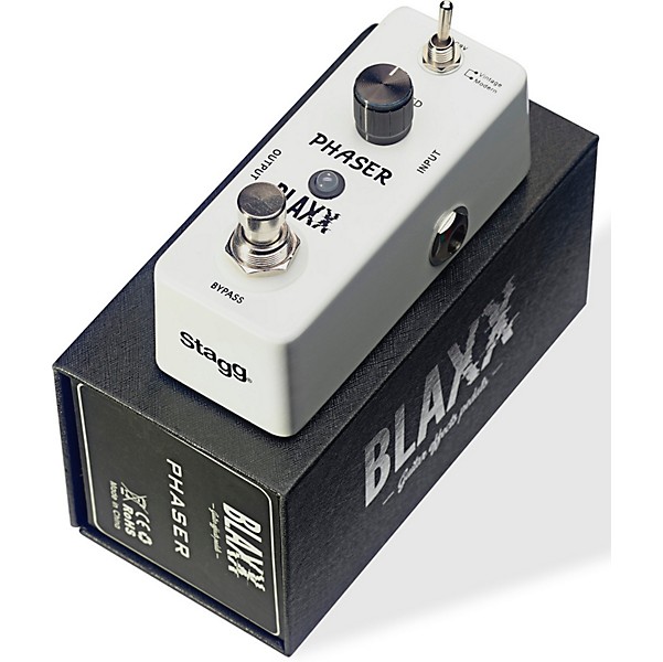 Open Box Stagg BLAXX 2 Mode Phaser Pedal Level 1 White