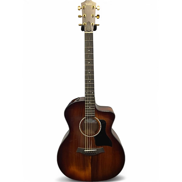 Used Taylor 224CEKDLX Shaded Edge Burst Acoustic Electric Guitar