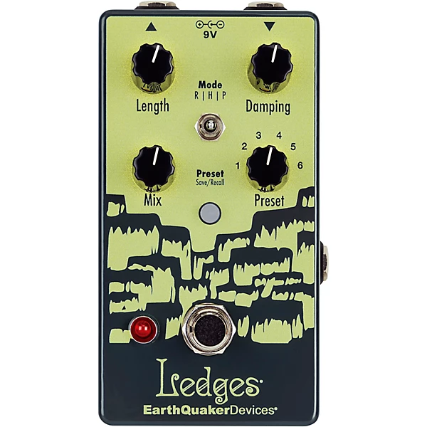 Ledges Tri Dimensional Reverberation Machine Effects Pedal Grey