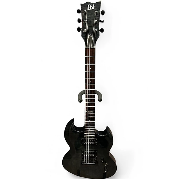 Used ESP LTD Viper 100FM Trans Black Solid Body Electric Guitar