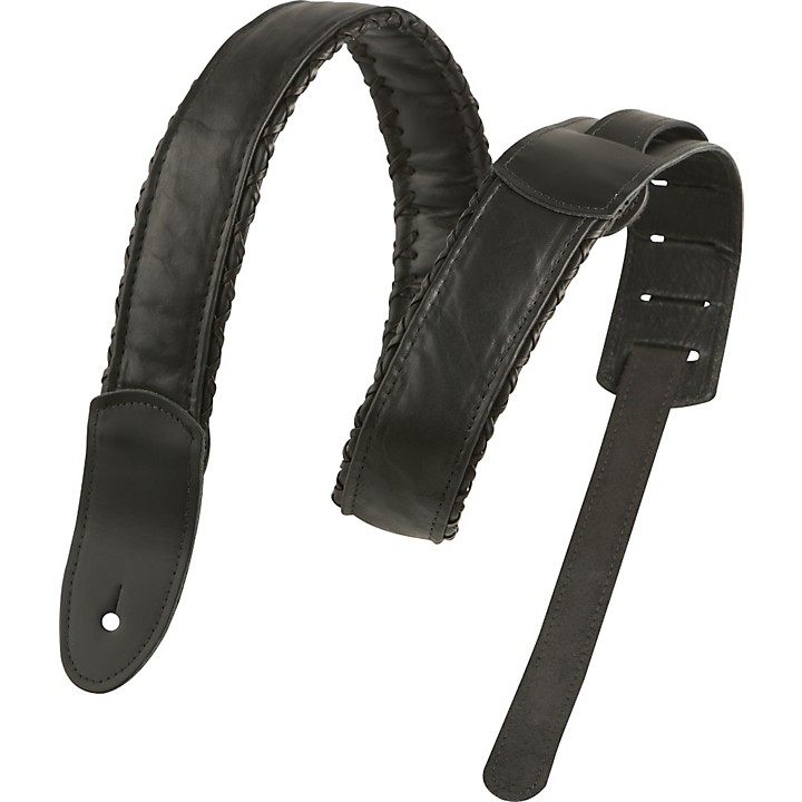 Handlaced Guitar Strap Black Black