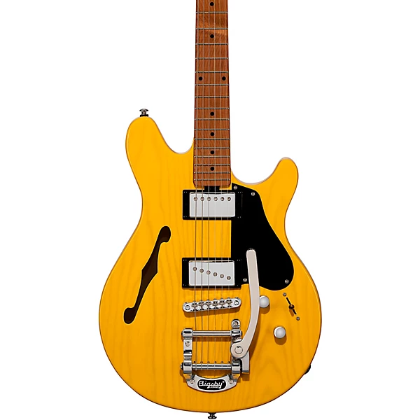 Valentine Chambered Bigsby SH Electric Guitar Butterscotch