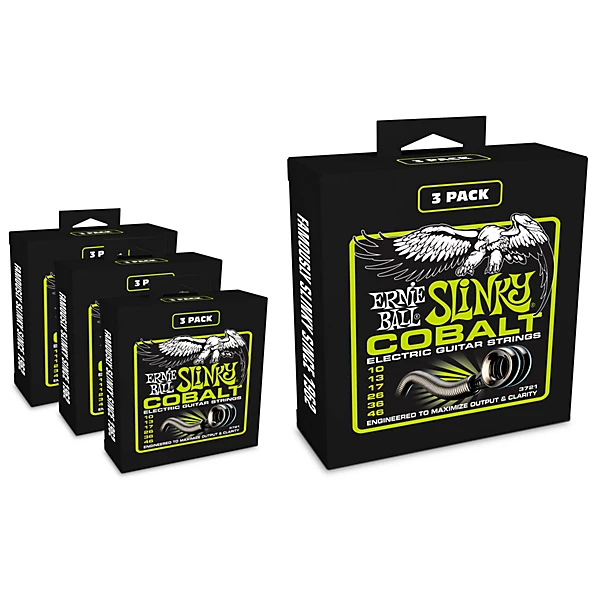 P03721 Cobalt Regular Slinky Electric Guitar Strings 4 Pack