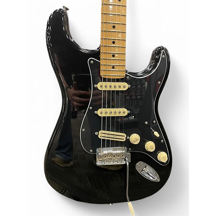 Used Fender Player Stratocaster Black Solid Body Electric Guitar
