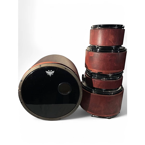 Whitney Drums Used Whitney Drums 5 Piece PENGUIN NESTING Walnut Drum Kit.gc