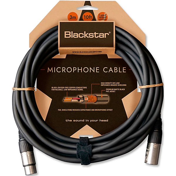 XLR Microphone Cable 10 ft Black