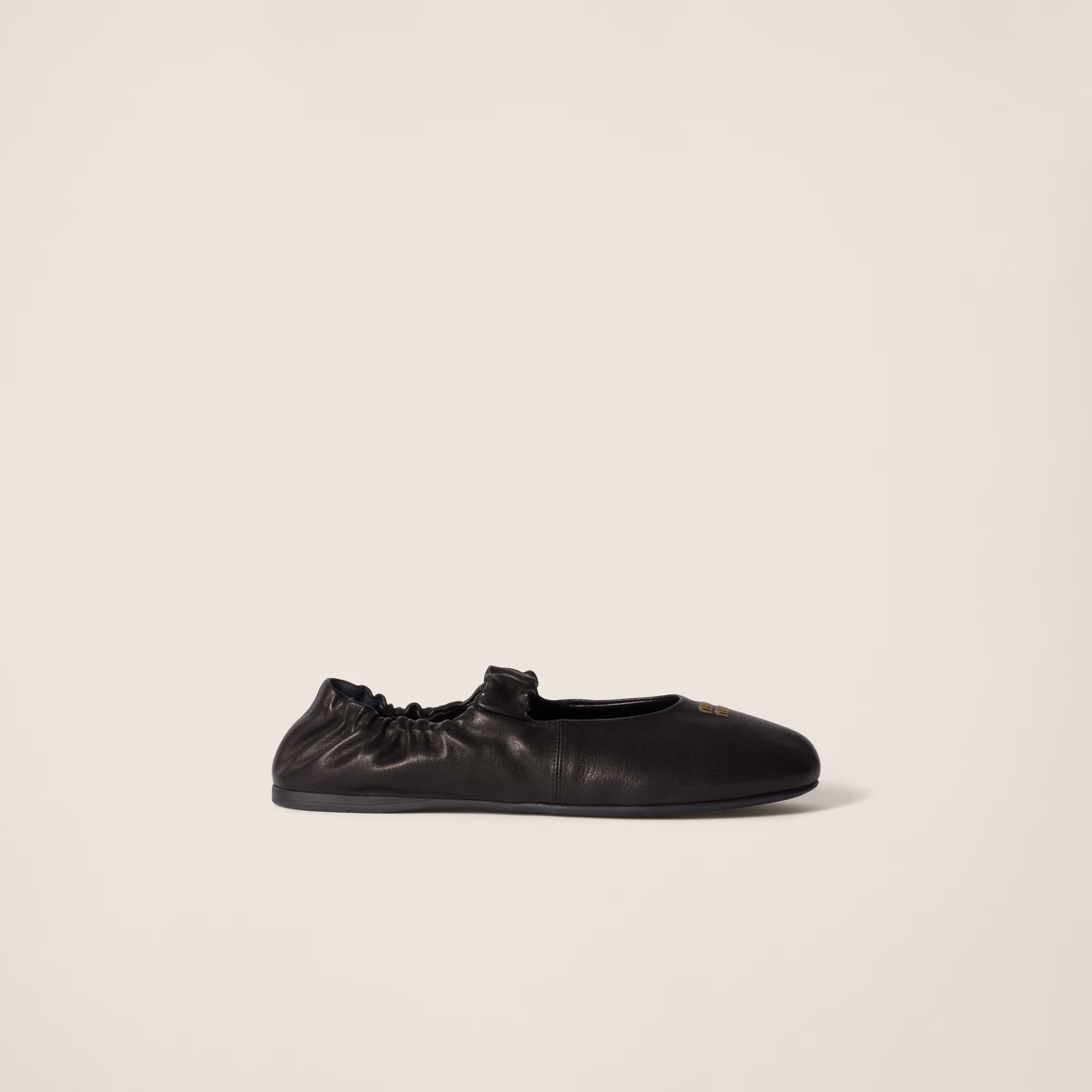 Ruches Nappa Leather Ballerinas