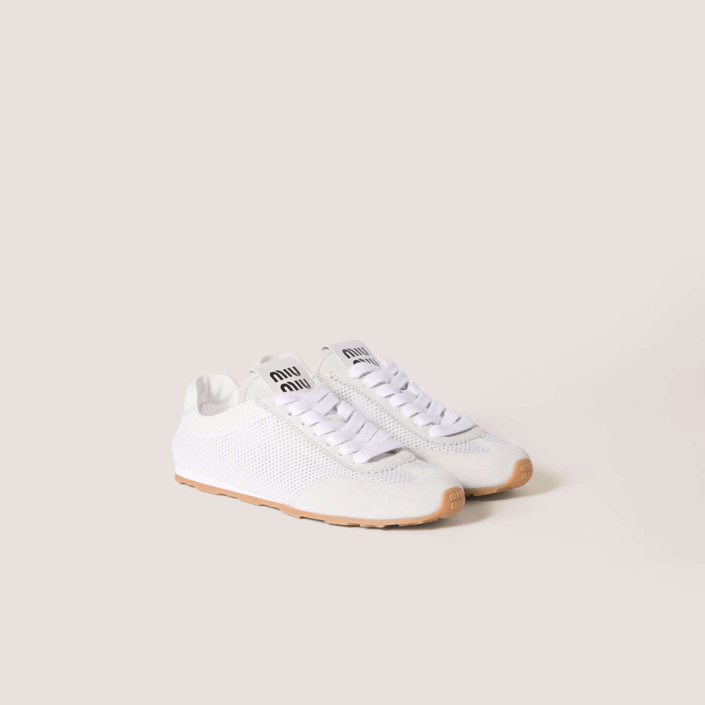 Plume Mesh And Suede Sneakers