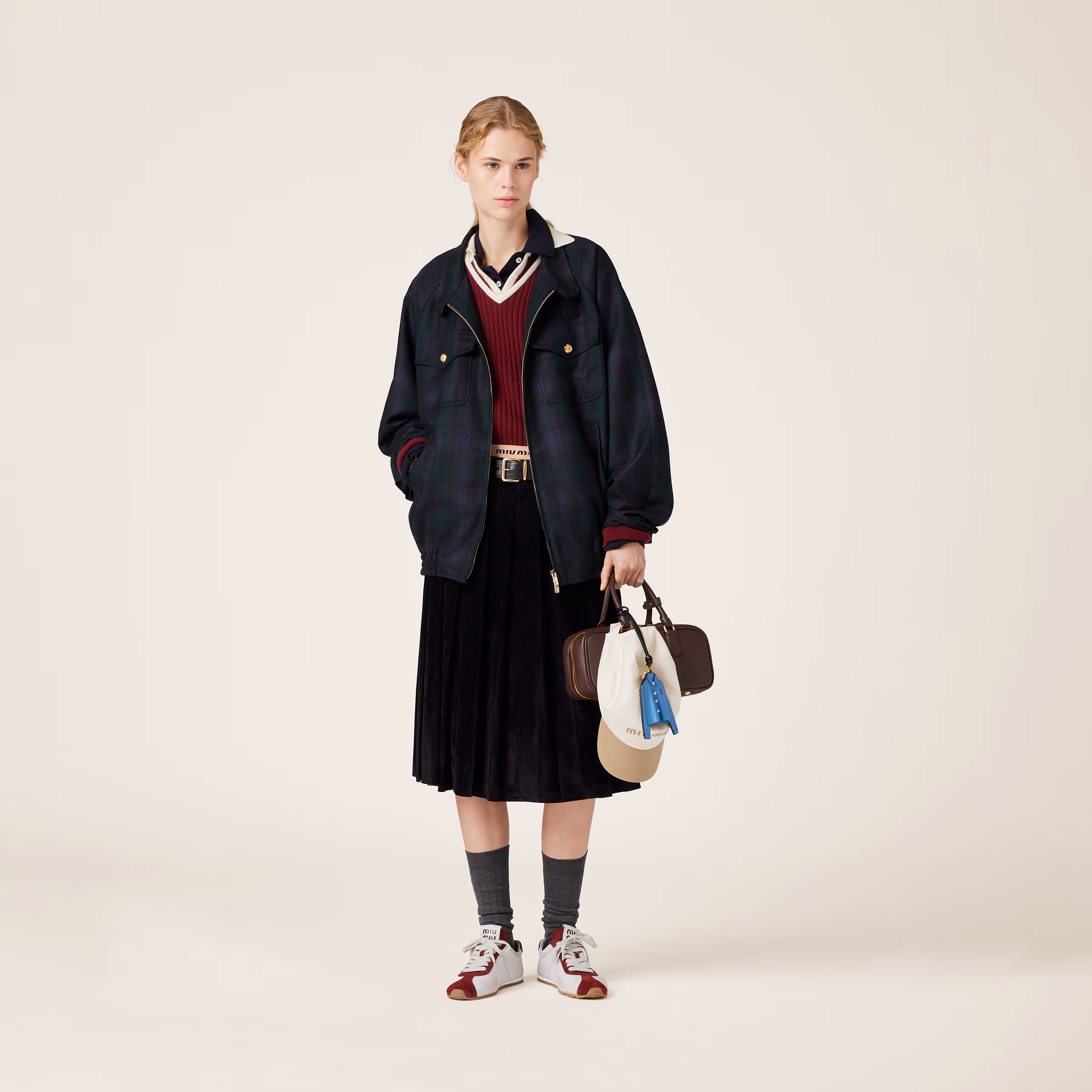 Plaid Blouson Jacket